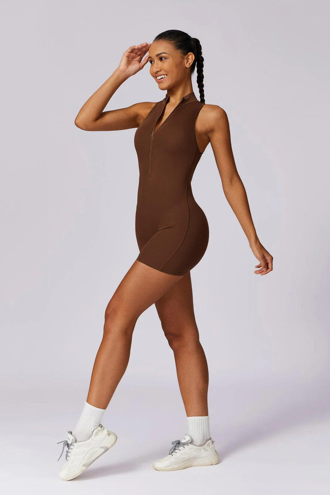 Brown Short Bodysuit