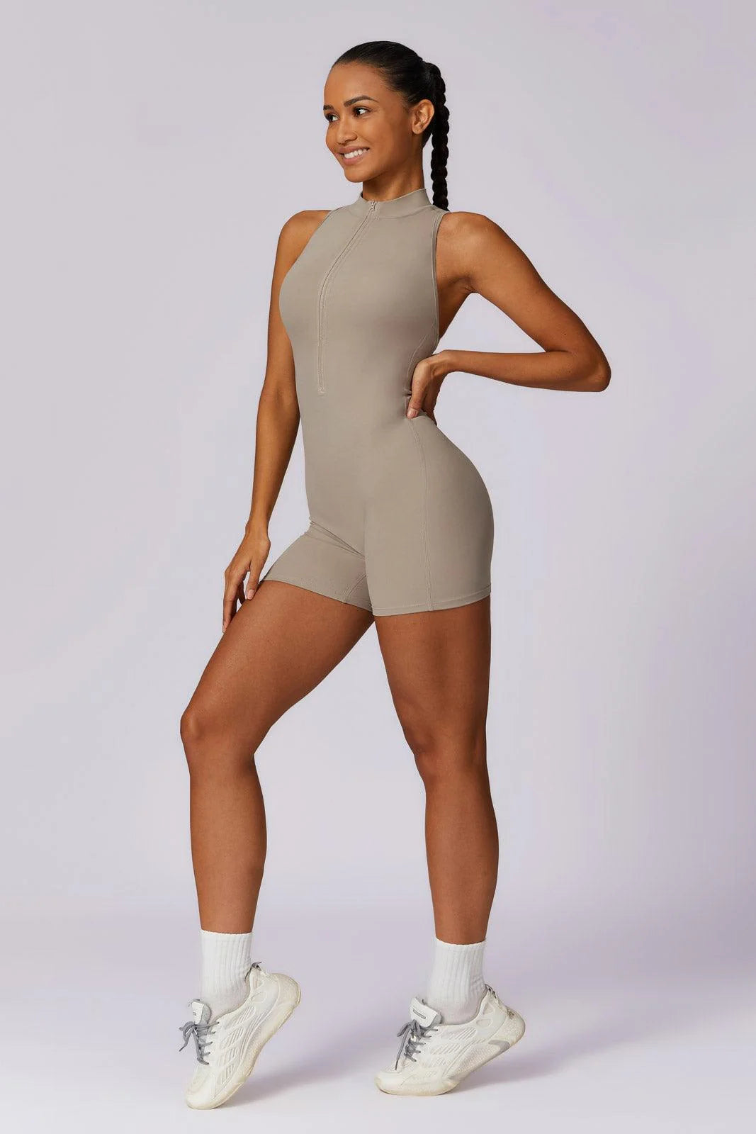 Beige Short Bodysuit