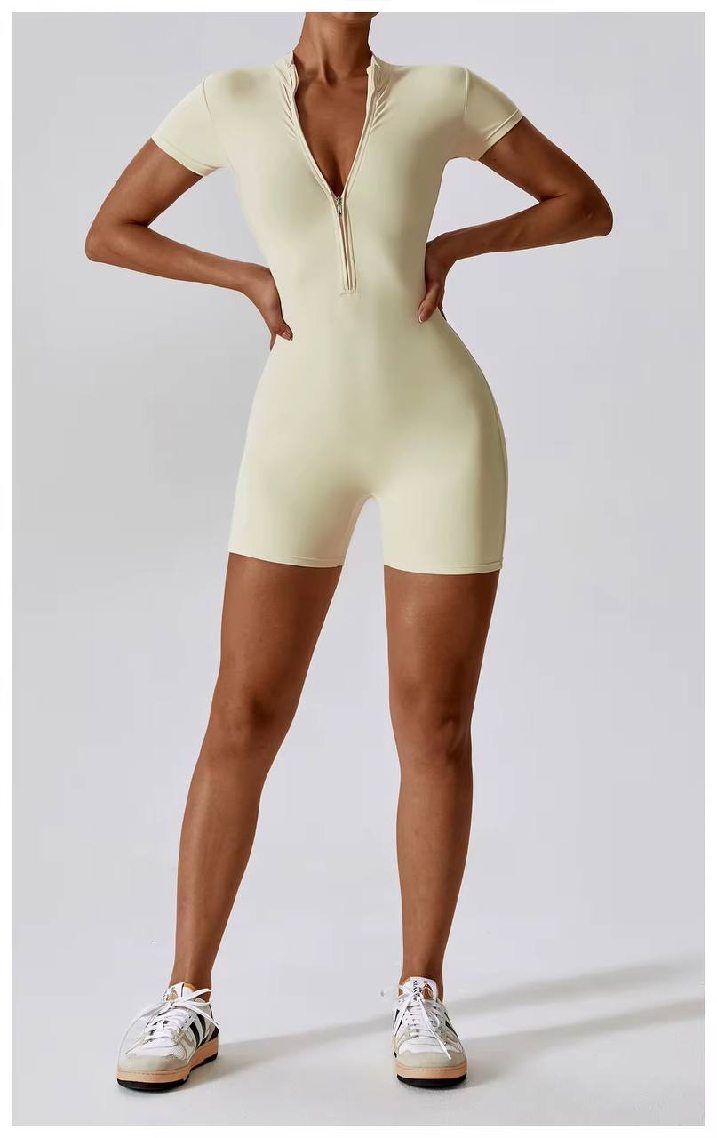 Cream Short Bodysuit